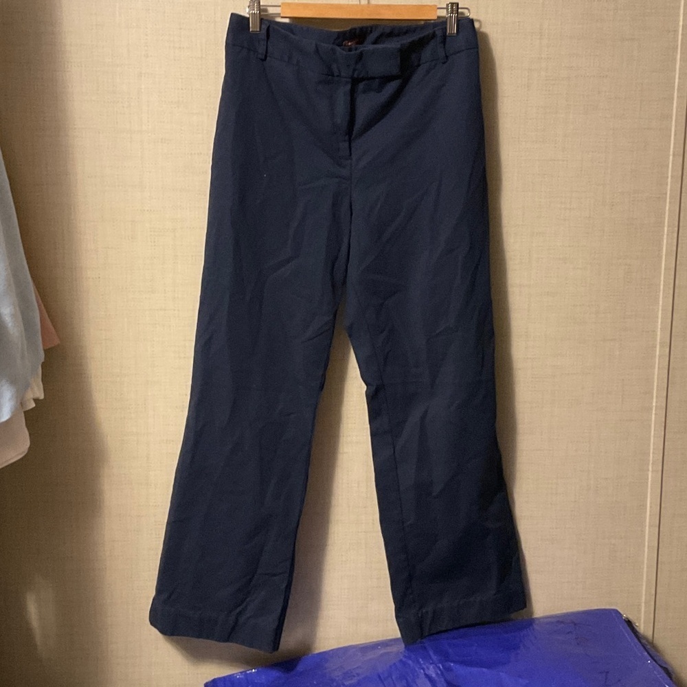 Charter Club Navy Straight Leg Pants